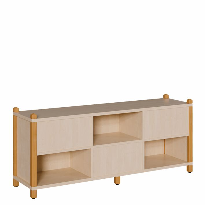 ST Raumteilerschrank 60 cm, 6 Fächer wechselseitig